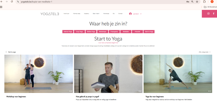 Les vidéos de Yogatele.Be