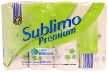 Premium essuie-tout 3 épaisseurs 4 rouleaux