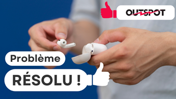 Des écouteurs achetés sur Outspot