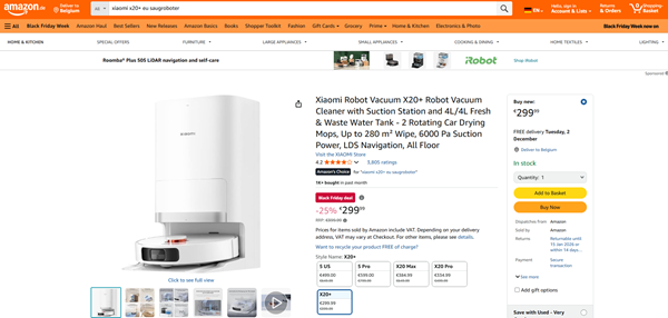 Fausse promotion Xiaomi X20+ sur Amazon.de