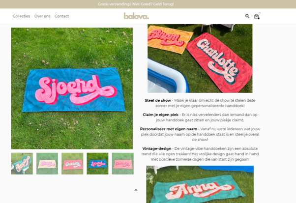 Balova.nl, fausse boutique en ligne