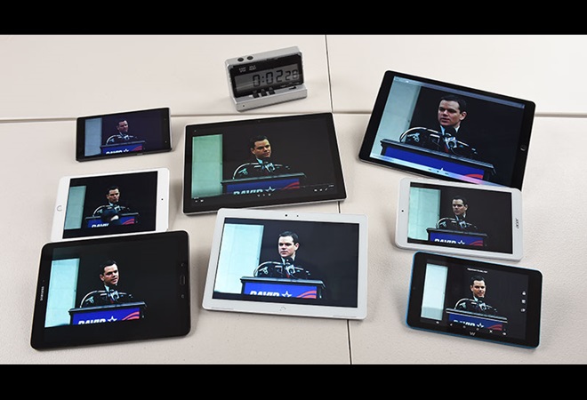 Batterijtest van tablets