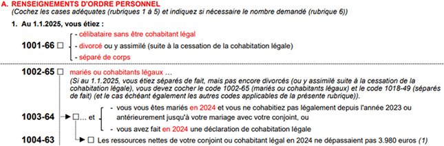 infos mariage impots