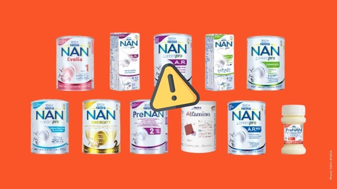 rappel lait bebe nan