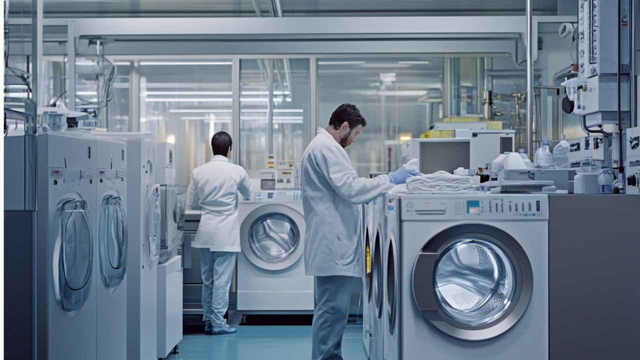 Wasmachines worden getest